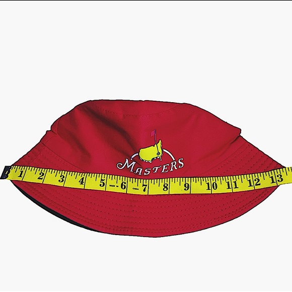 Reversible Masters Print Bucket Hat Sun Protective Cotton Fisherman Cap Red OS - Picture 6 of 15
